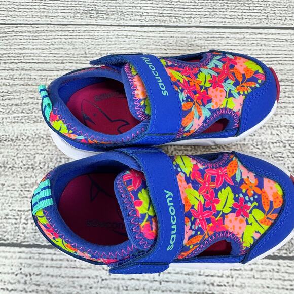 Saucony Girl's Bright Summer Quick Splash Water Sneakers Size 7 - Picture 6 of 10
